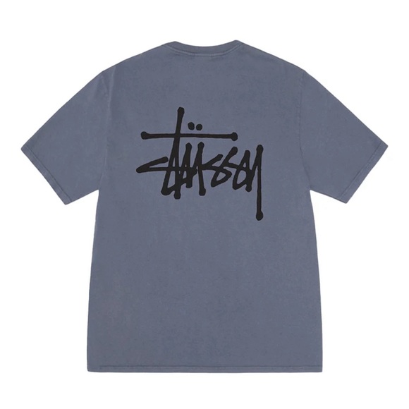 Stussy basic pigment dyed tee indigo blue Medium - Picture 4 of 5